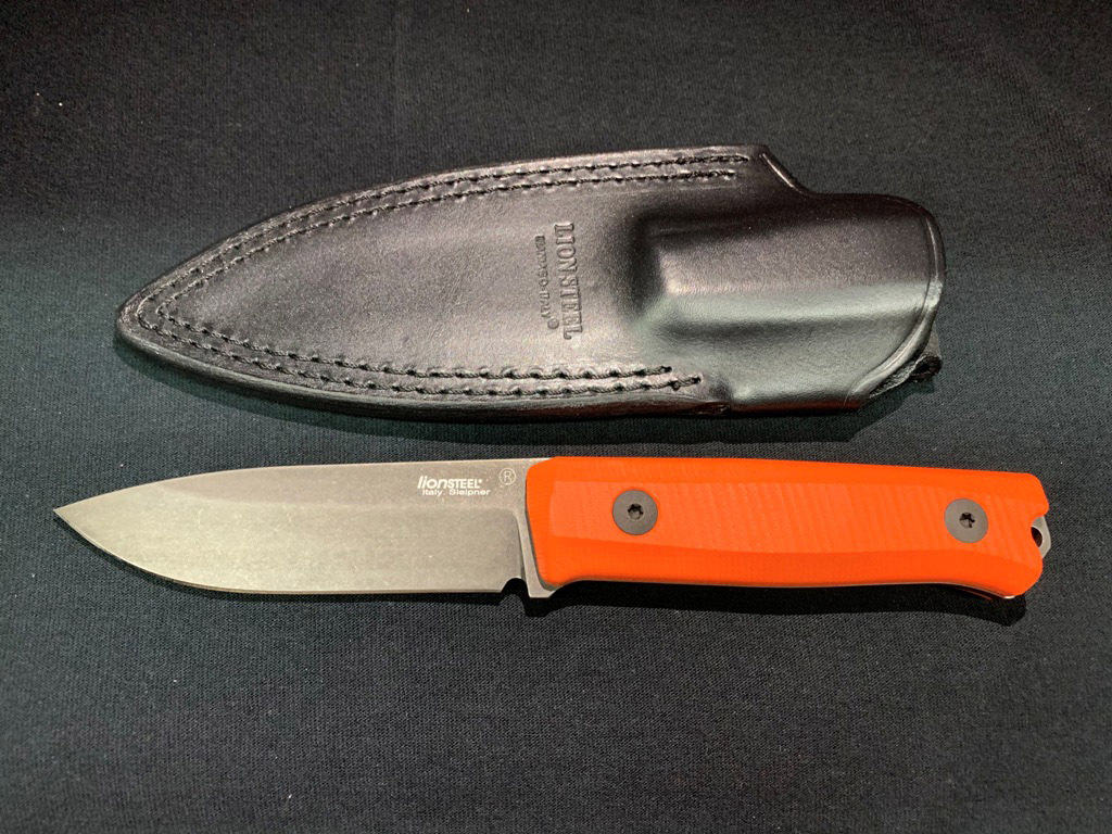 Нож LionSteel Bushcraft-R, сталь Sleipner, рукоять G10, оранжевый Lion Steel