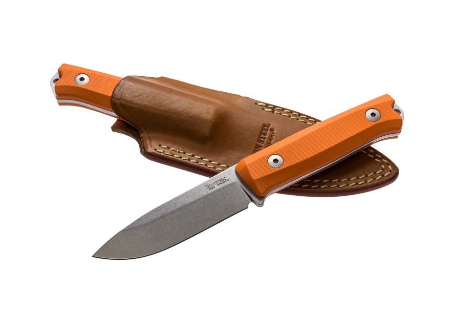 Нож LionSteel Bushcraft-R, сталь Sleipner, рукоять микарта, оранжевый Lion Steel