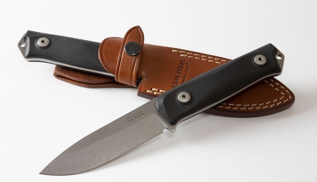 Нож LionSteel B41 Bushcraft, сталь Sleipner, рукоять G10, черный Lion Steel