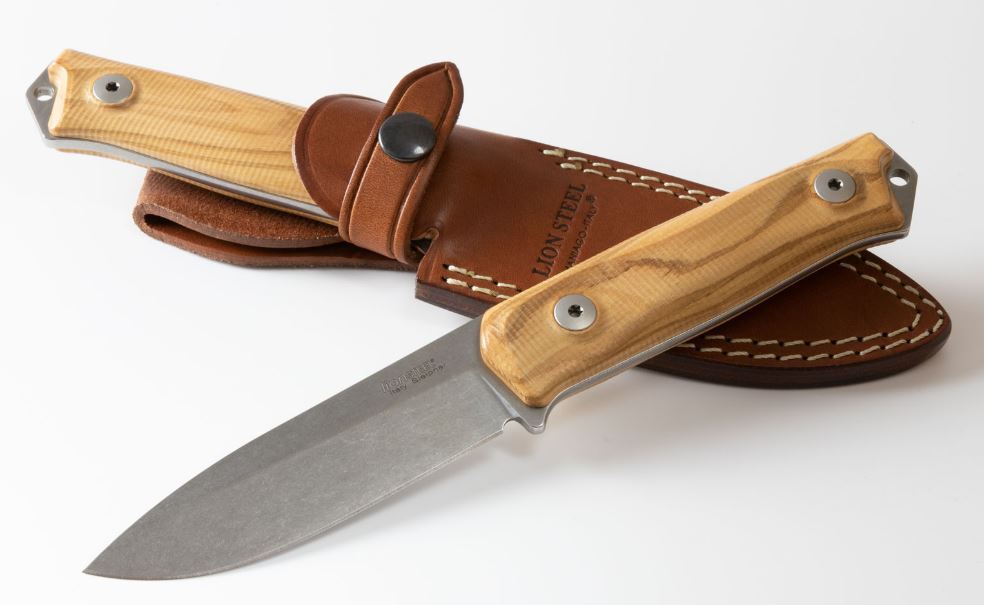 Нож LionSteel B41 Bushcraft, сталь Sleipner, рукоять оливковое дерево Lion Steel