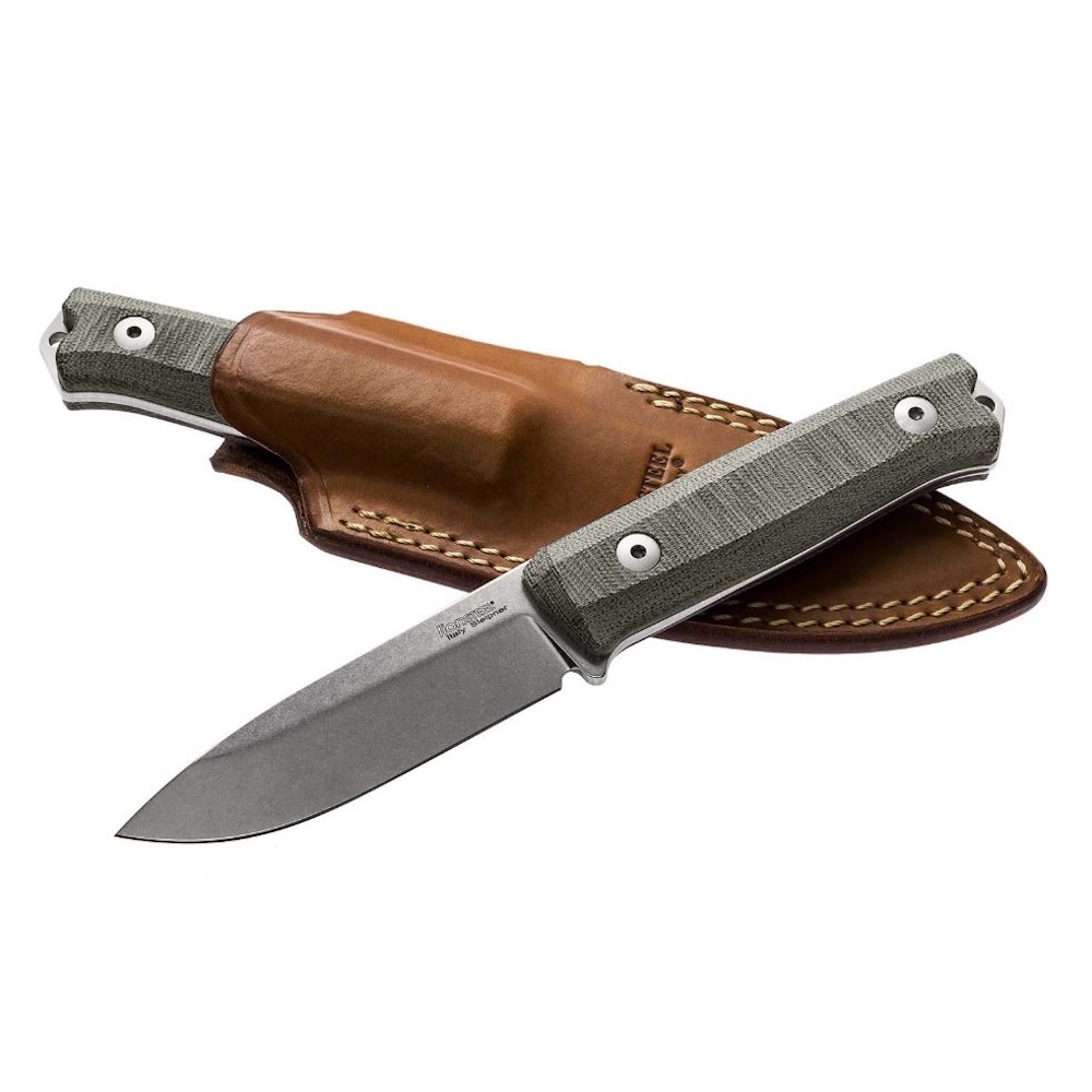 Нож с фиксированным клинком LionSteel Bushcraft-R, сталь Uddeholm Sleipner, рукоять микарта, зеленый Lion Steel
