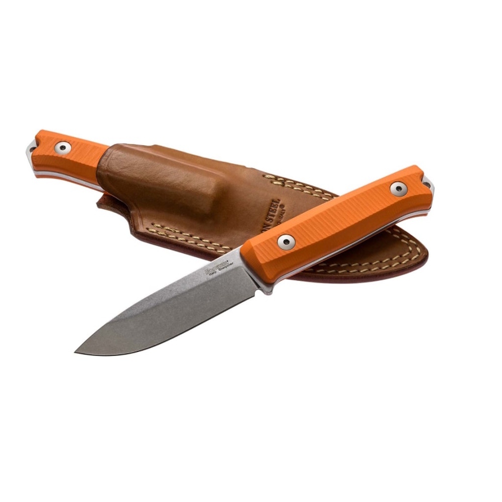 Нож с фиксированным клинком LionSteel Bushcraft-R, сталь Uddeholm Sleipner, рукоять микарта, оранжевый Lion Steel