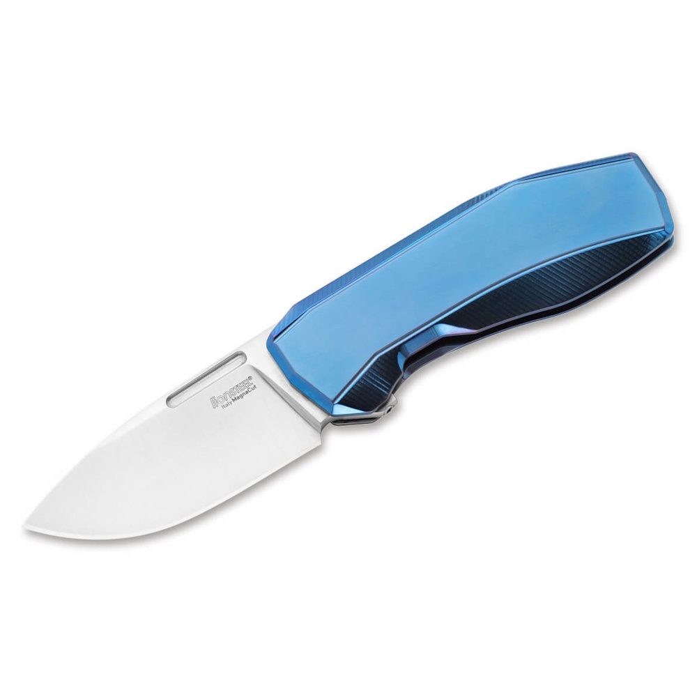 Складной нож LionSteel N.ONE, сталь MagnaCut, рукоять титан, голубой Lion Steel