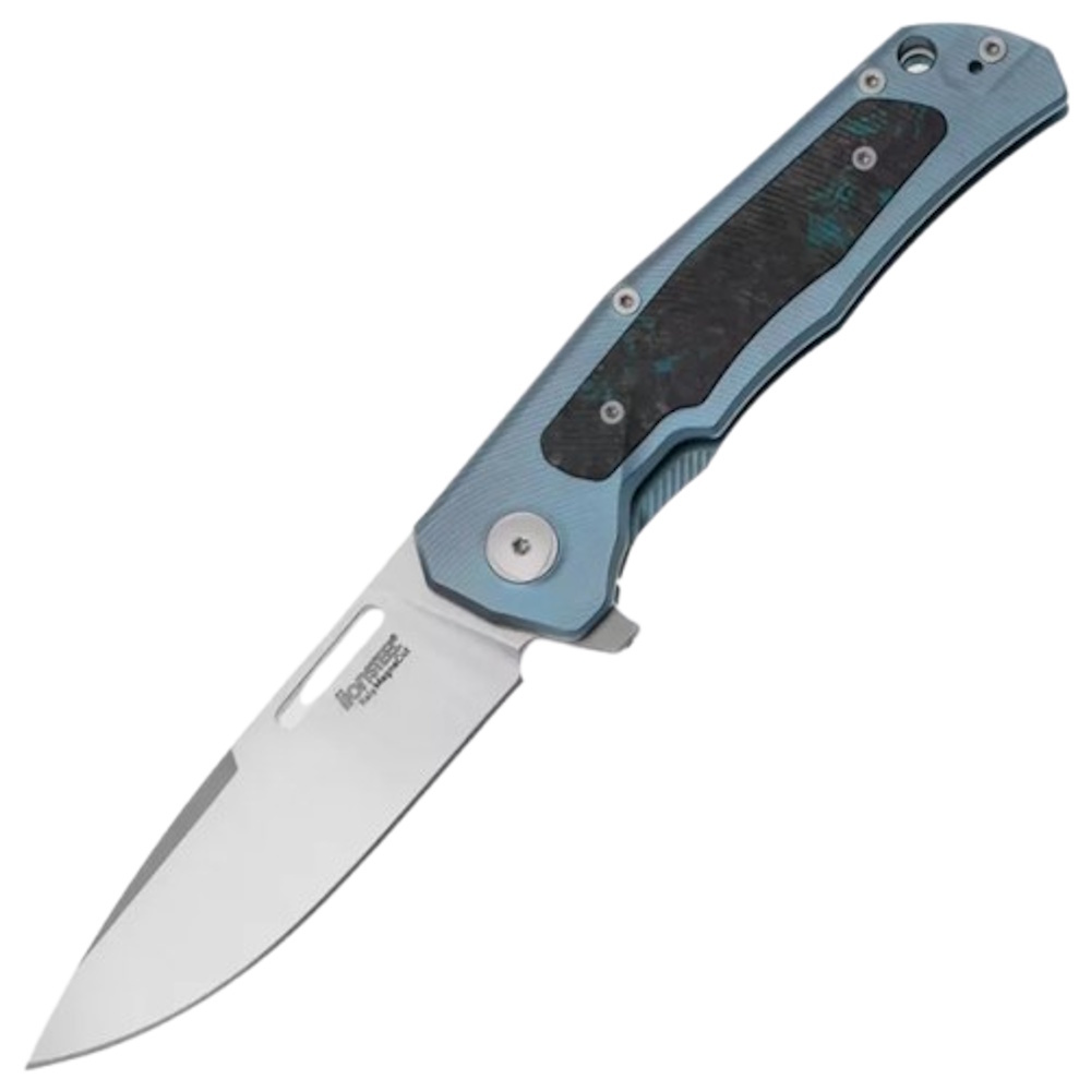 Складной нож LionSteel Q4TTRO, сталь MagnaCut, рукоять титан, голубой Lion Steel