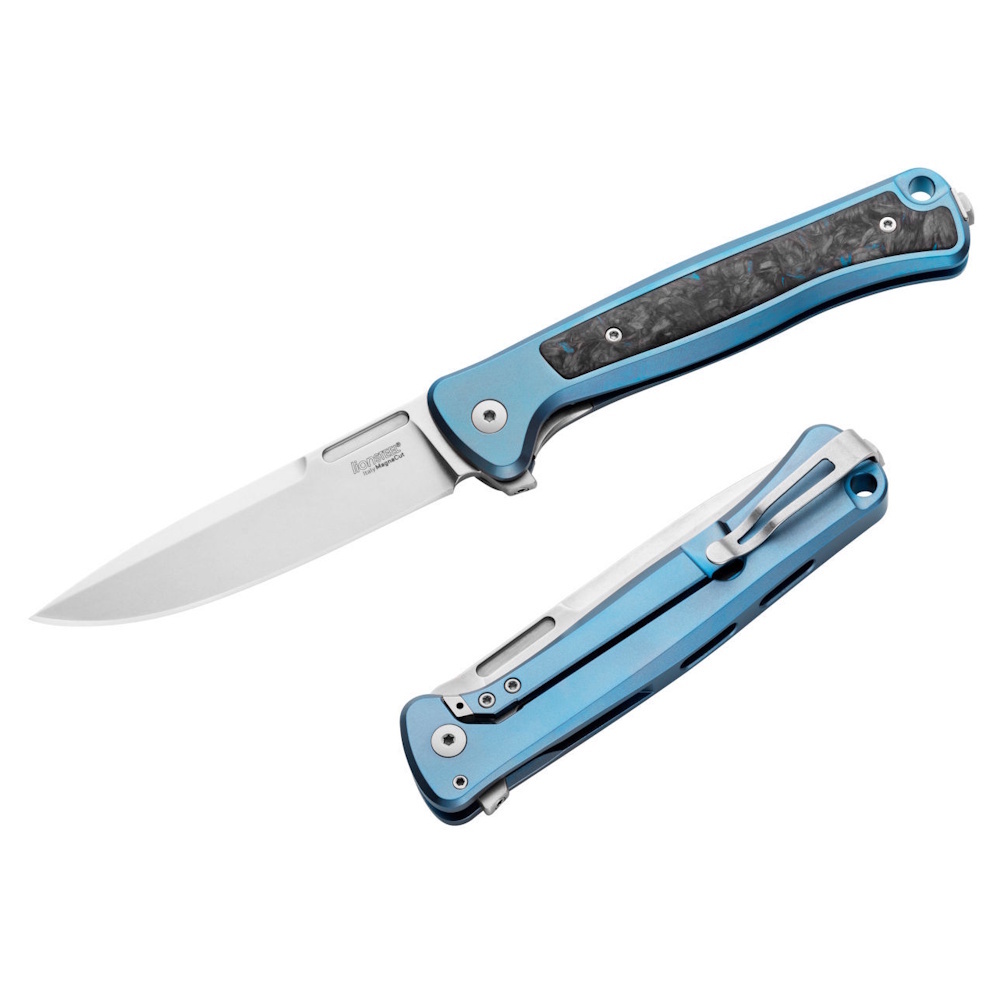 Складной нож LionSteel Skinny Titanium, сталь MagnaCut, рукоять титан, голубой Lion Steel