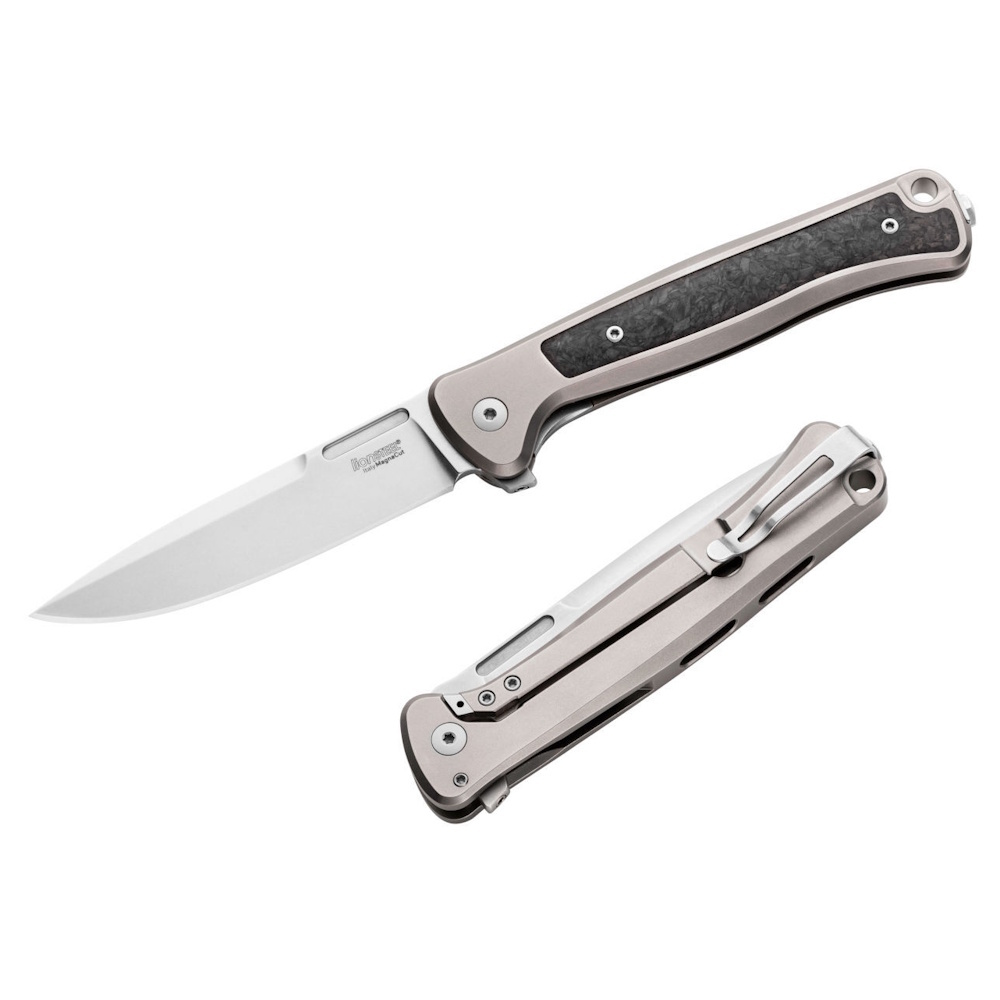 Складной нож LionSteel Skinny Titanium, сталь MagnaCut, рукоять титан, серый Lion Steel