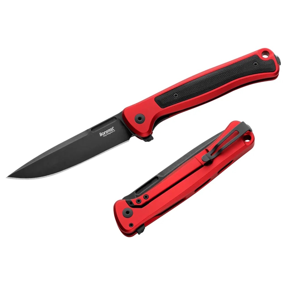 Складной нож LionSteel Skinny Aluminium, сталь MagnaCut, рукоять алюминий/микарта, красный/черный Lion Steel