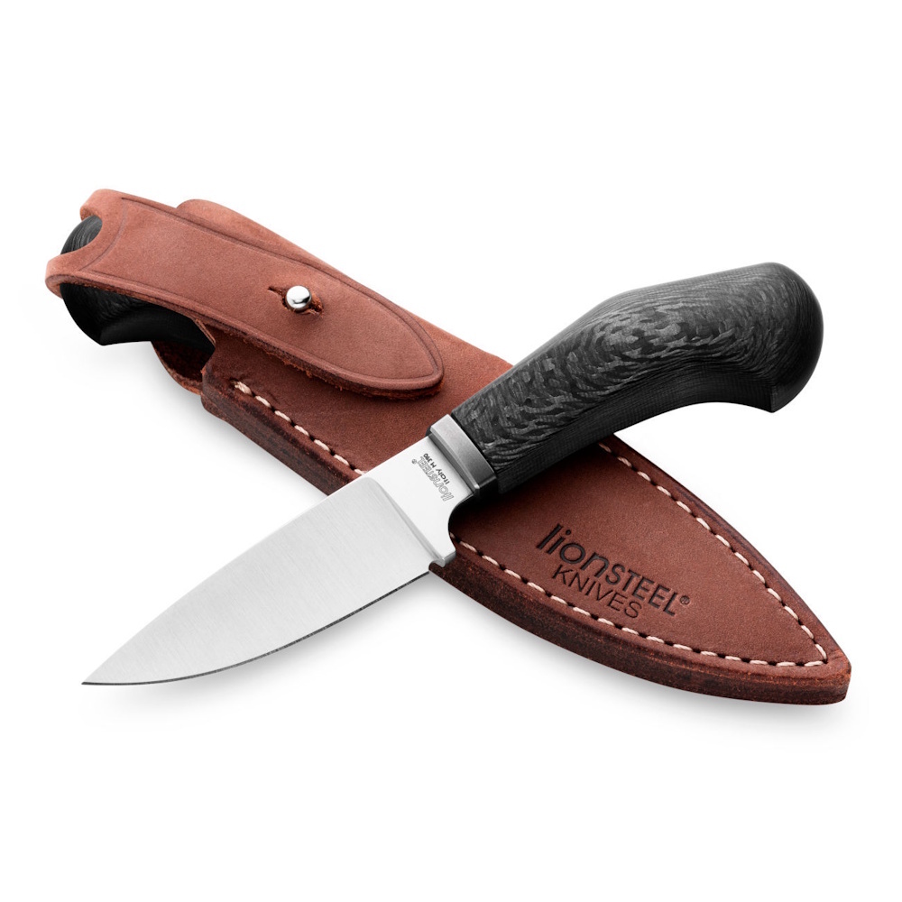 Нож с фиксированным клинком LionSteel Willy, сталь М390, рукоять карбон Lion Steel