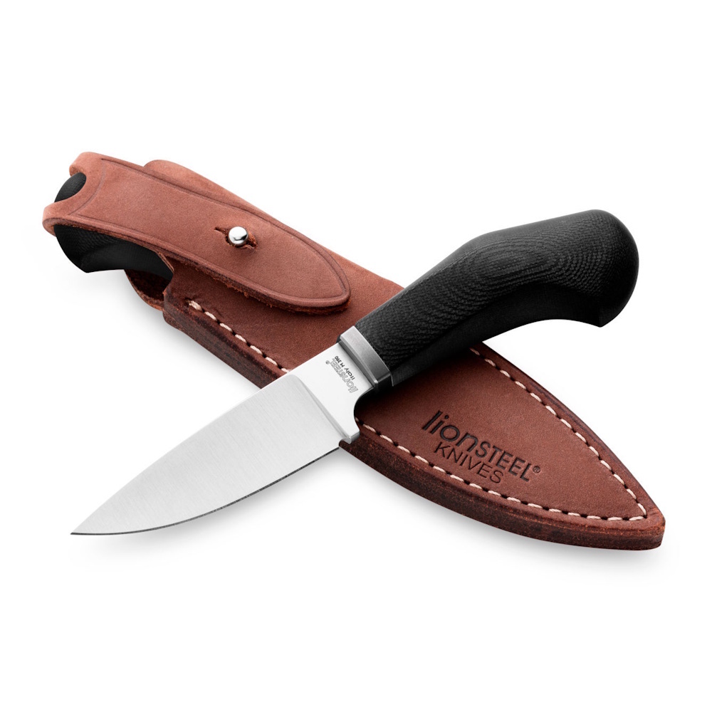 Нож с фиксированным клинком LionSteel Willy, сталь М390, рукоять G10, черный Lion Steel