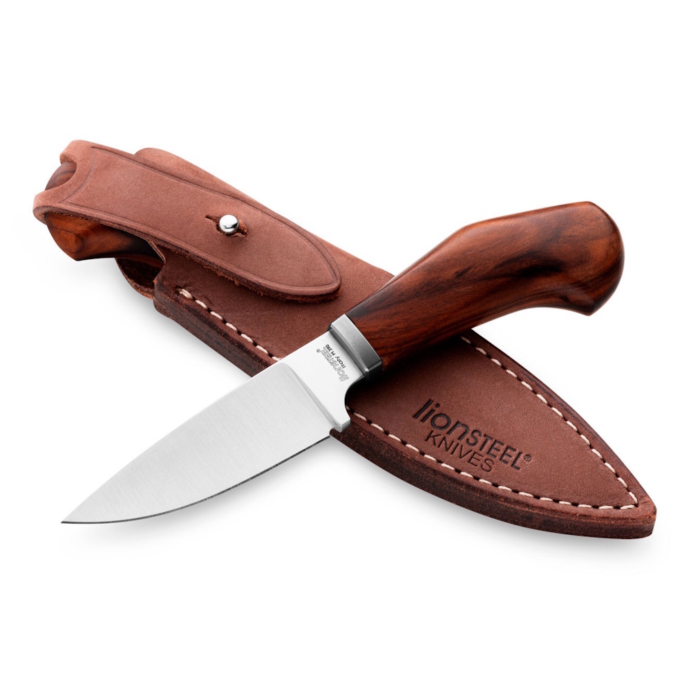 Нож с фиксированным клинком LionSteel Willy, сталь М390, рукоять дерево Santos Lion Steel