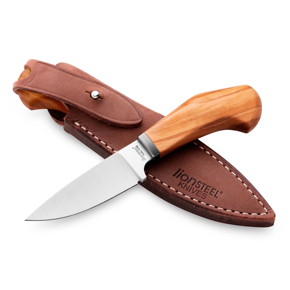 Нож с фиксированным клинком LionSteel Willy, сталь М390, рукоять оливковое дерево Lion Steel