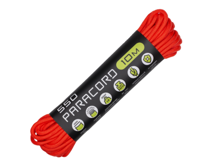 Паракорд 550 Neon Orange, 10 м Original Paracord