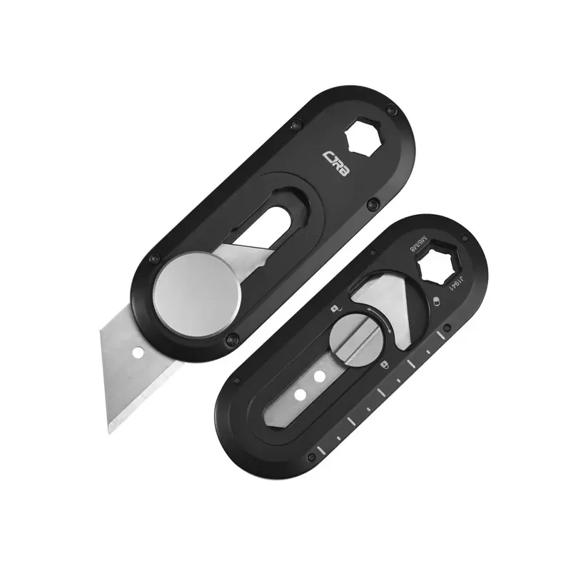Канцелярский нож CJRB Breeze, углеродистая сталь, рукоять сталь, черный CJRB Cutlery