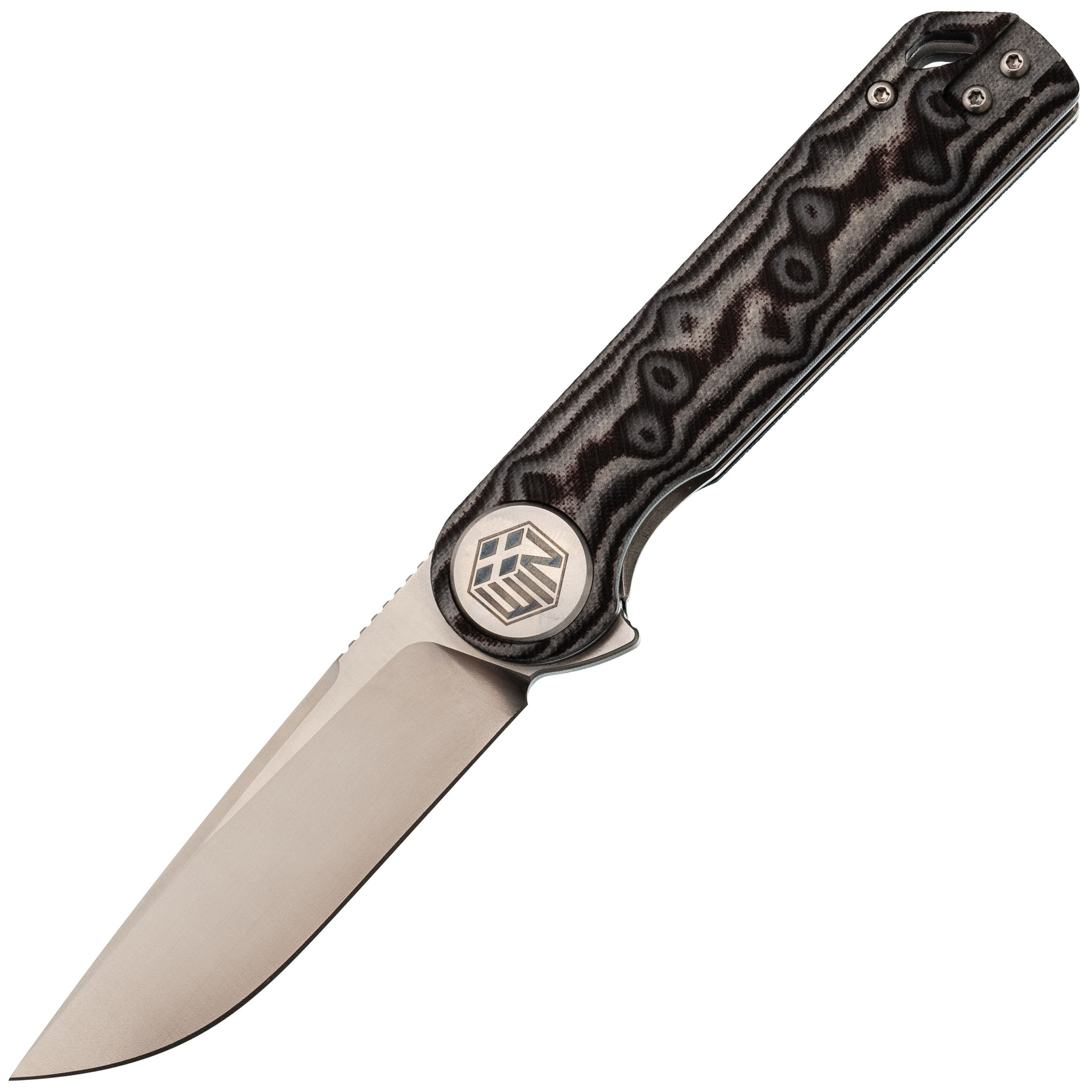 Складной нож Dr.Tech W3897MG, сталь D2, рукоять микарта, Pattern gray