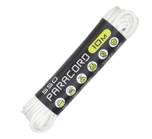 Паракорд 550 White, 10 м Original Paracord