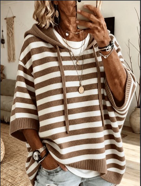Striped Casual Top JustFashionNow