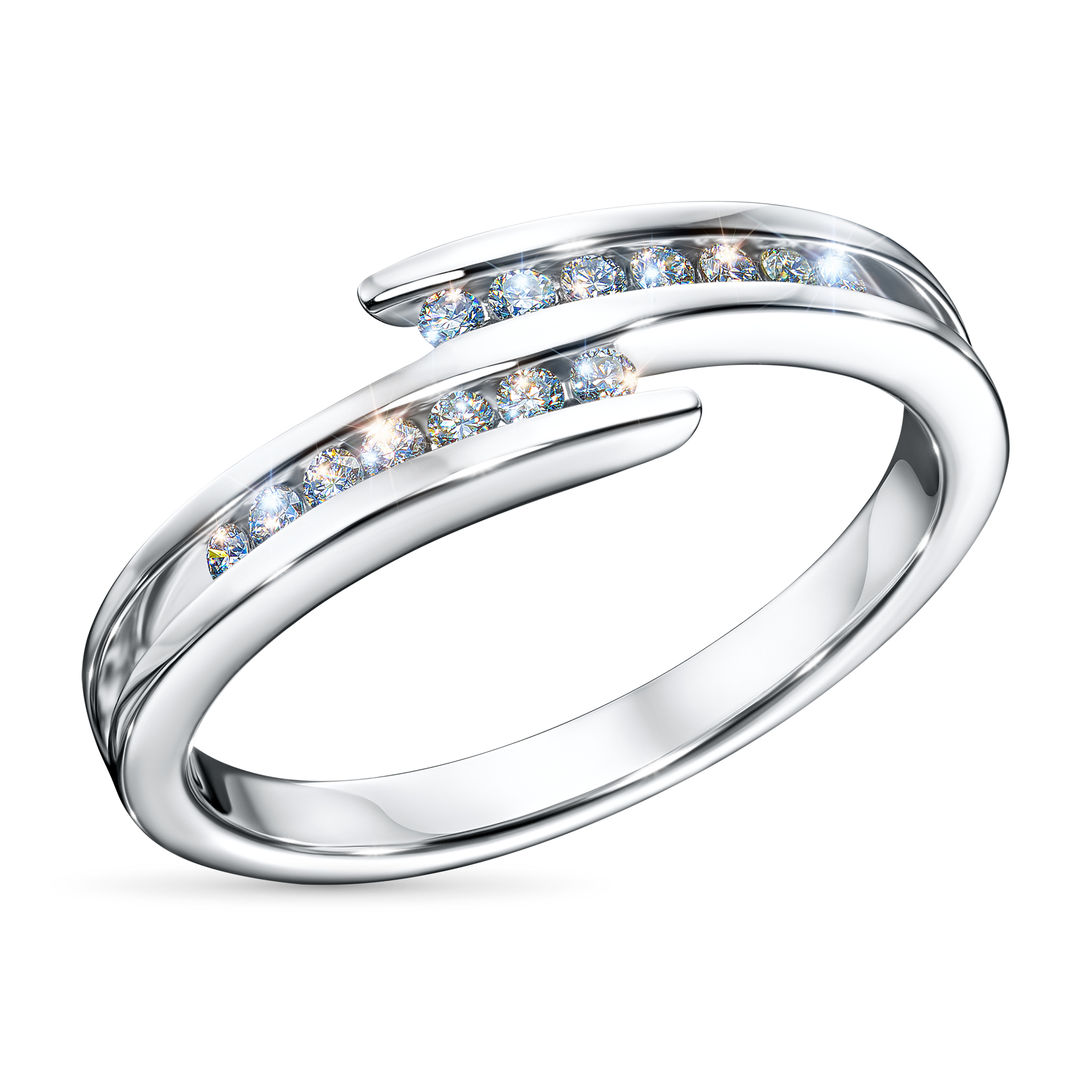 Классическое кольцо из серебра э0612кц06105300_white ЭПЛ Даймонд 8700000833210