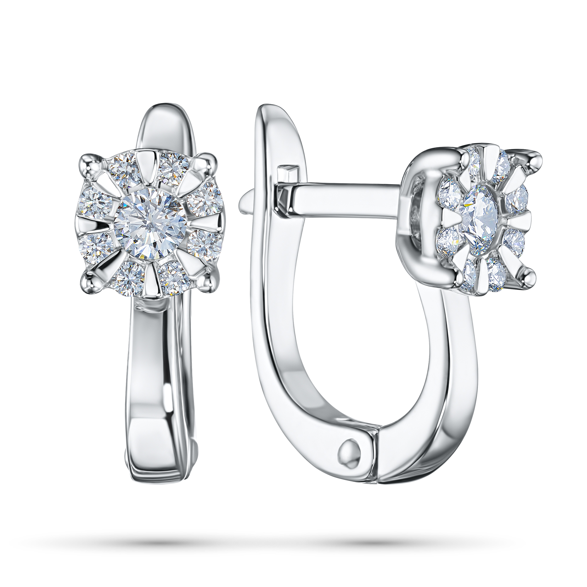 Серьги из серебра э0612сг01182100_white ЭПЛ Даймонд 8700001069649