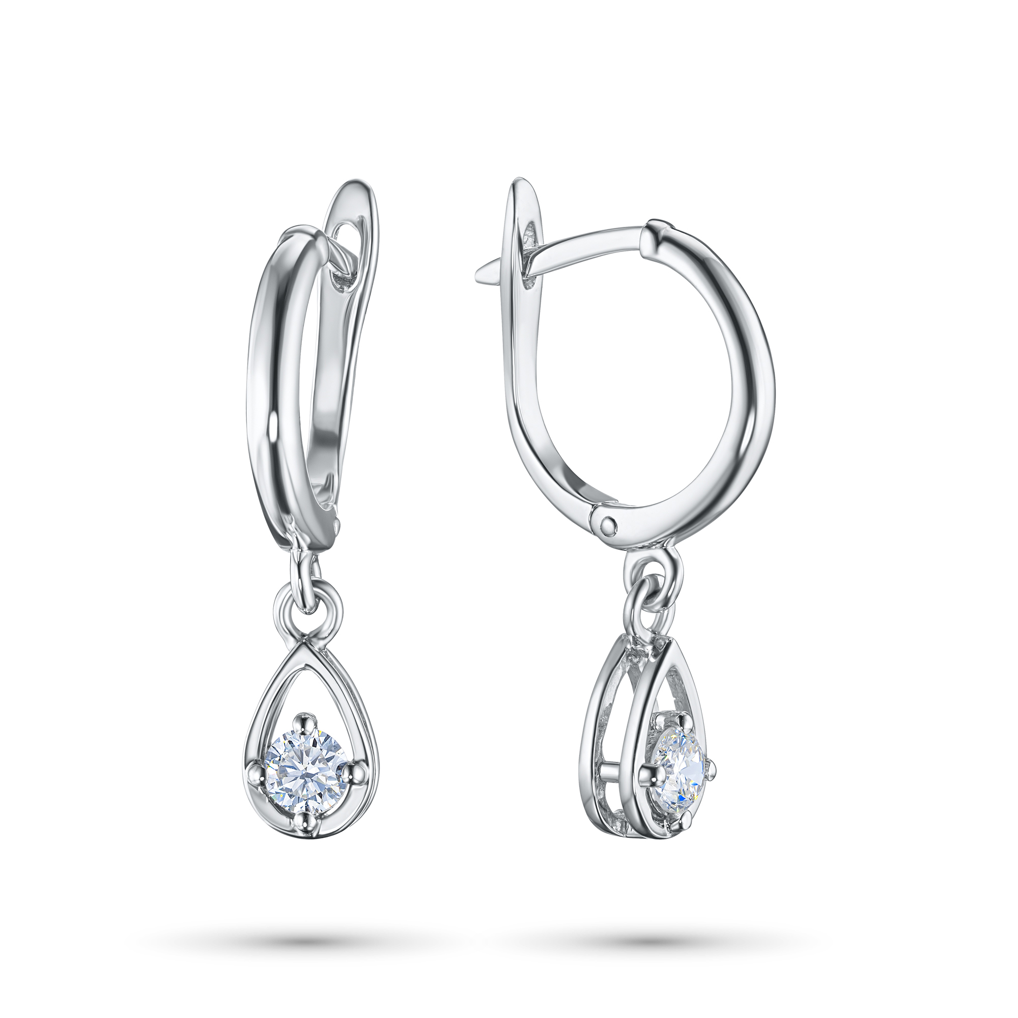 Серьги из серебра э0612сг01132700_white ЭПЛ Даймонд 8700001119924