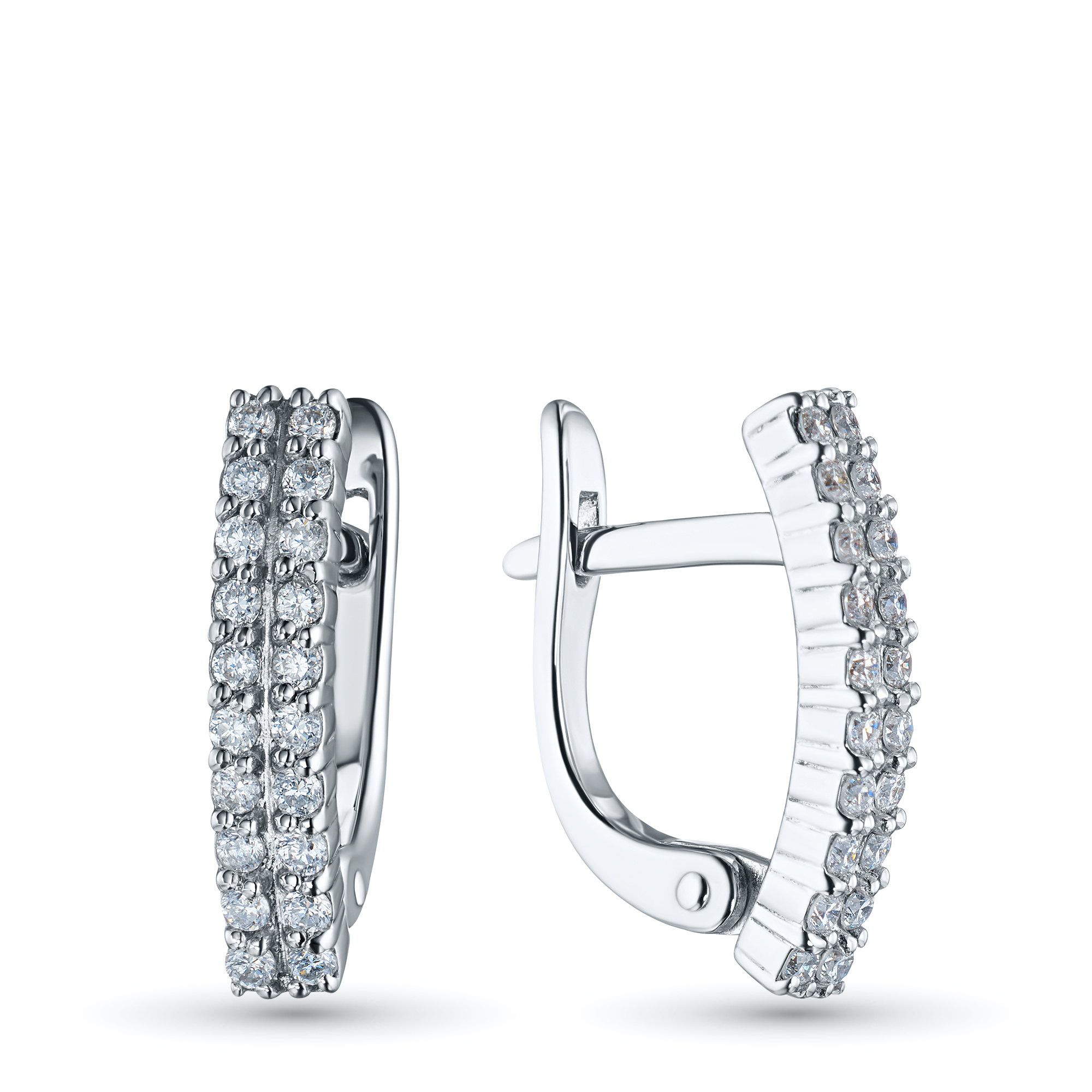 Серьги из серебра э0612сг04210303_white ЭПЛ Даймонд 8700000574014