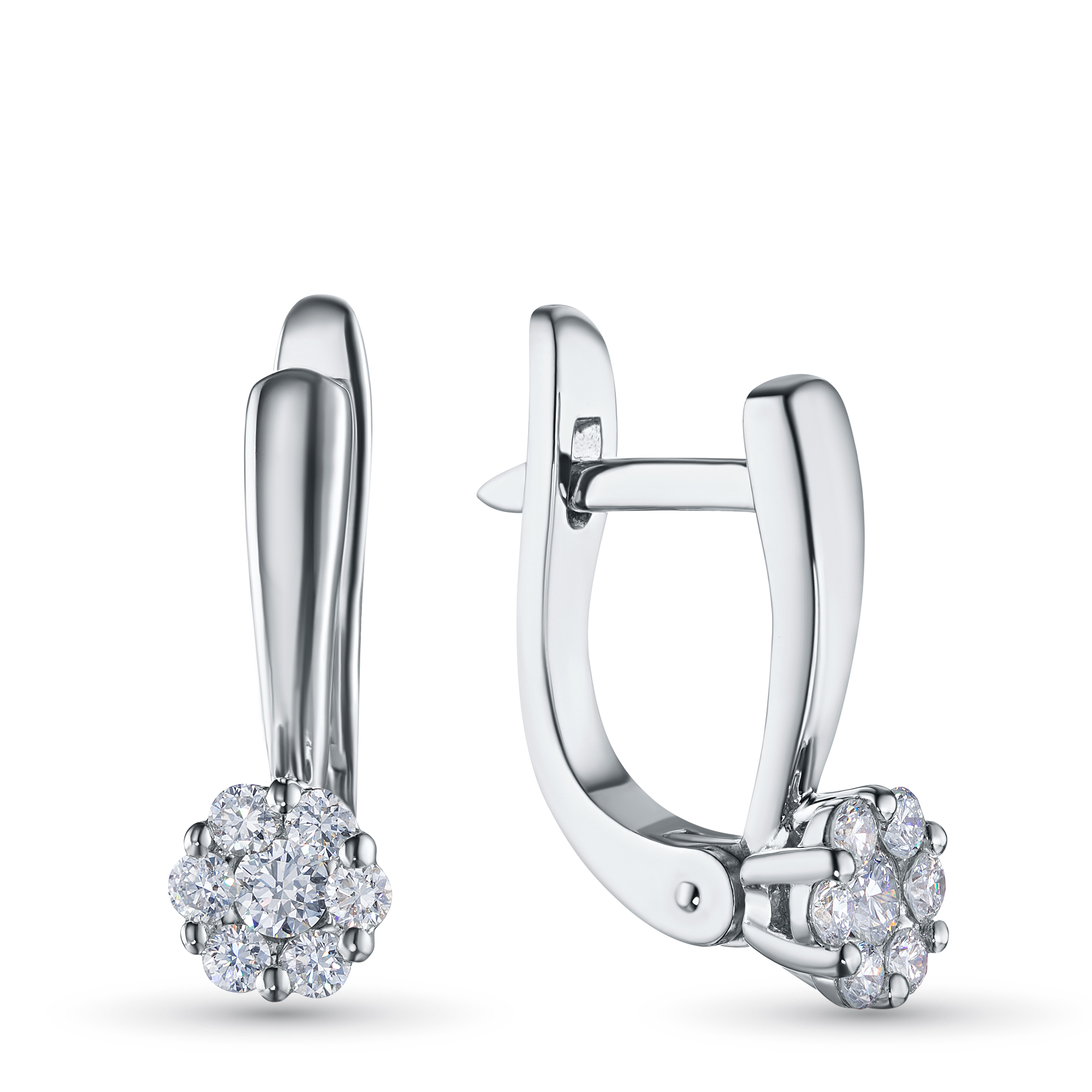 Серьги из серебра э0612сг04152800_white ЭПЛ Даймонд 8700001067508