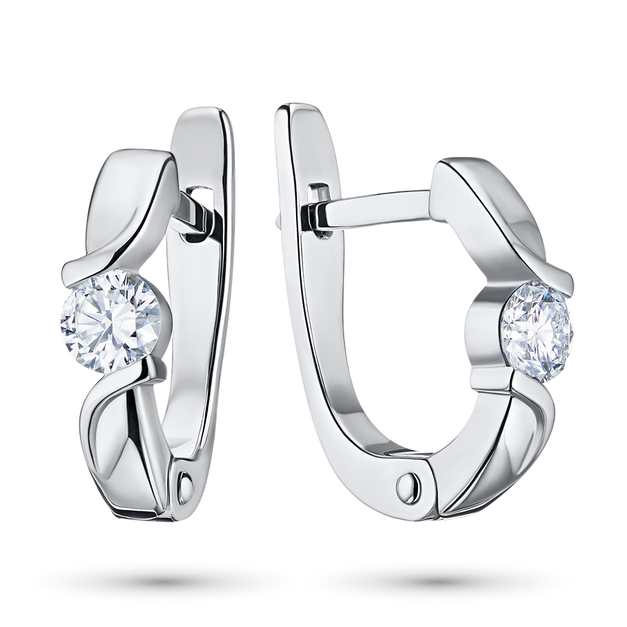 Серьги из серебра э0612сг03137900_white ЭПЛ Даймонд 8700001278294