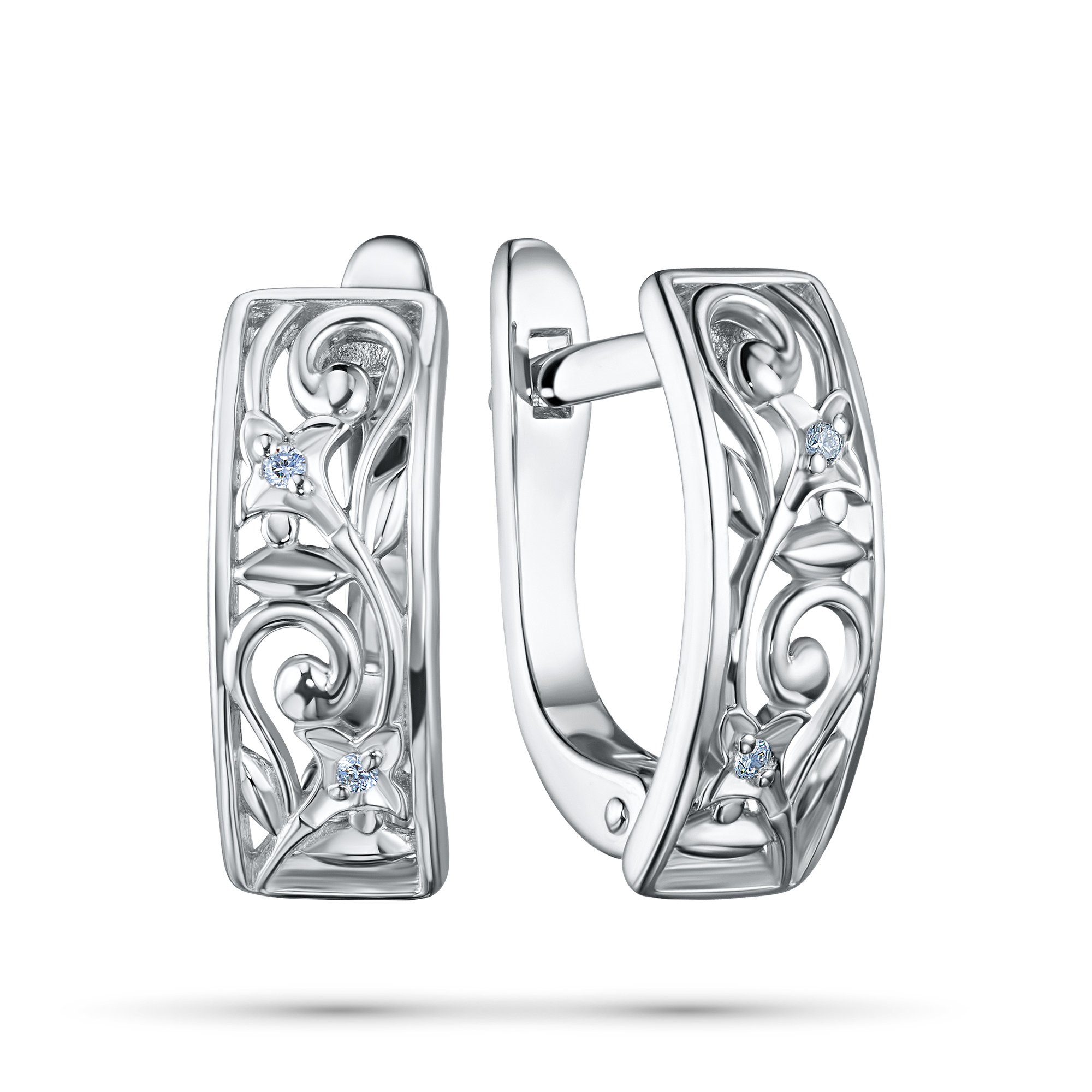 Серьги из серебра э0612сг09152600 ЭПЛ Даймонд 8700001320542