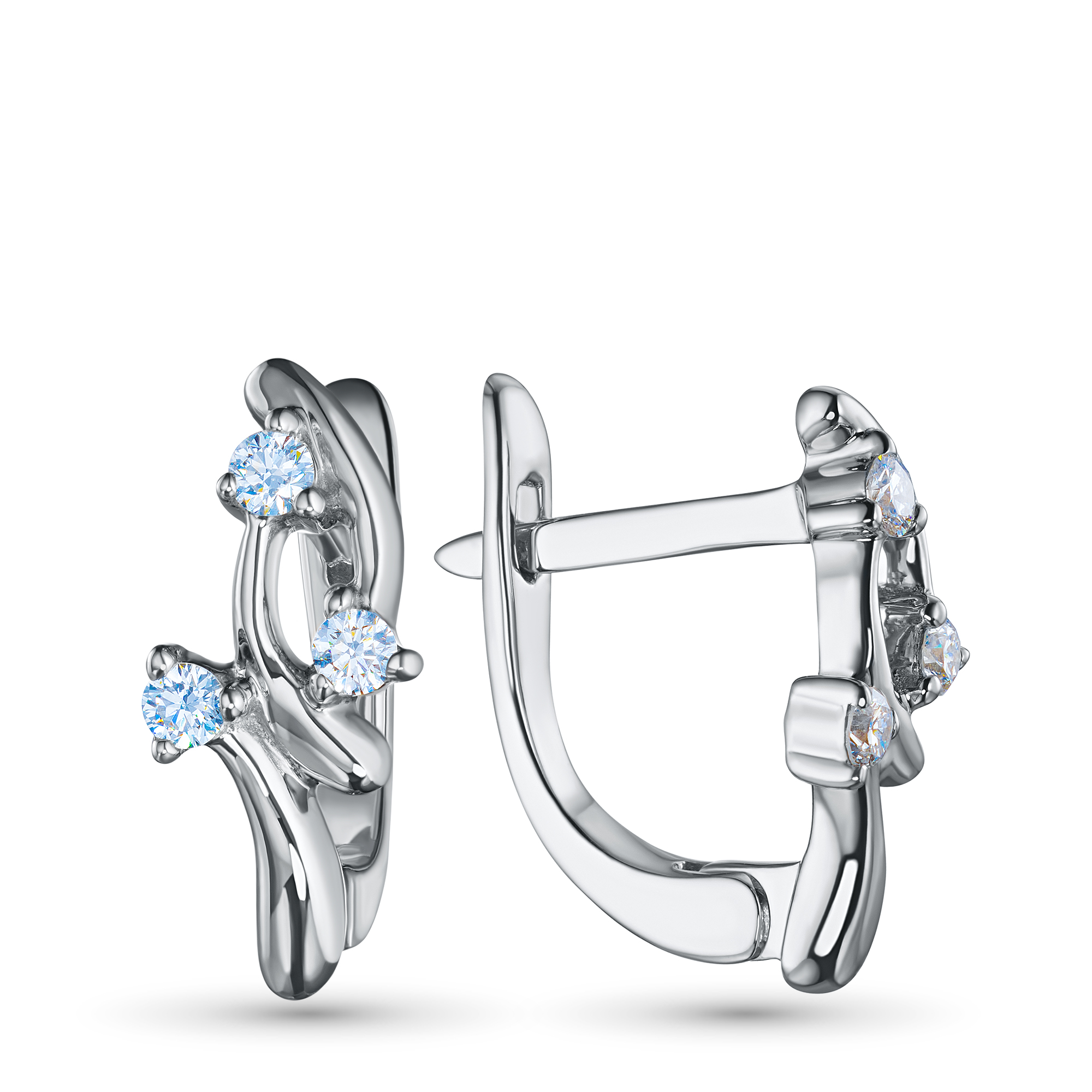 Серьги из серебра э0612сг04211014 ЭПЛ Даймонд 8700001448857