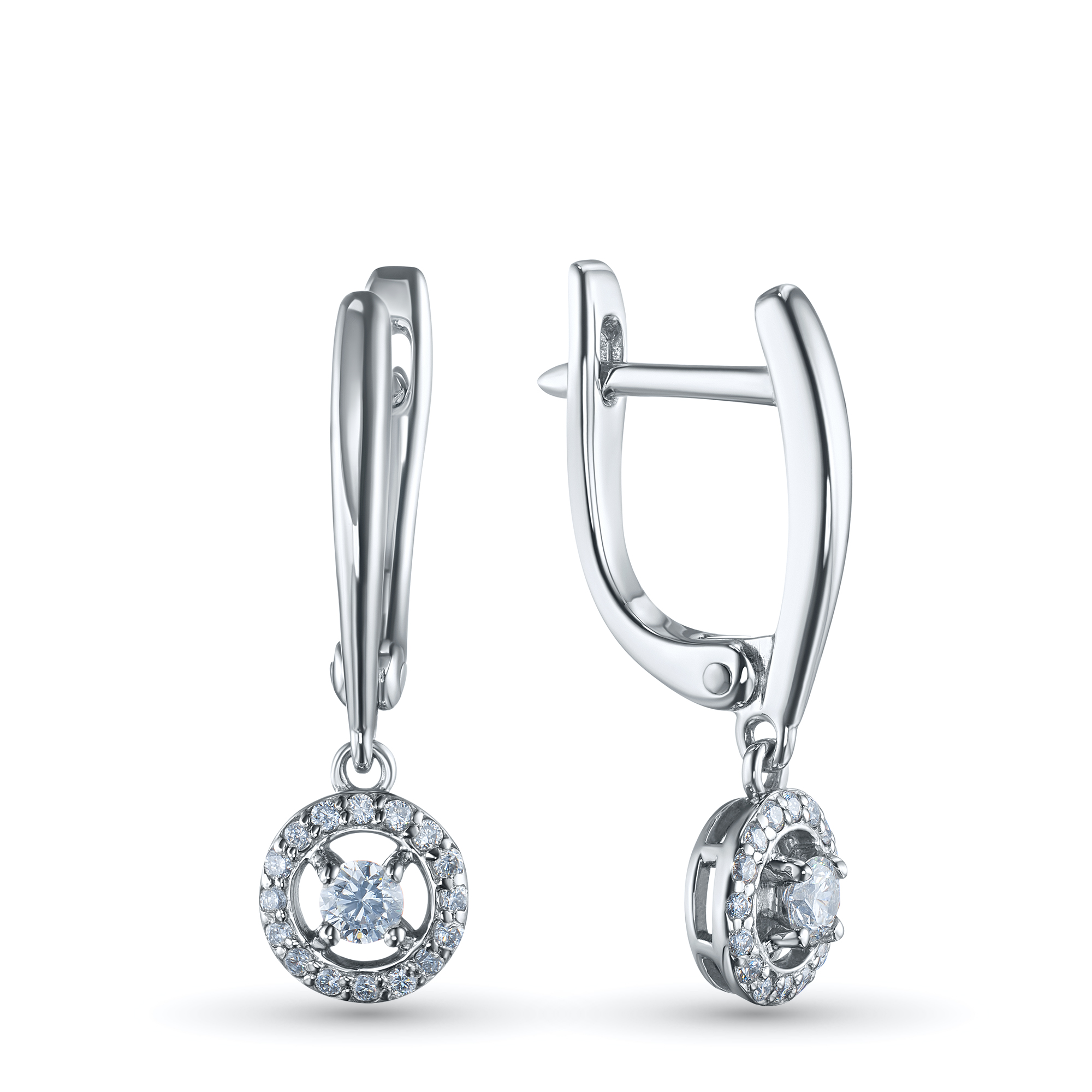 Серьги из серебра э0612сг01161700 ЭПЛ Даймонд 8700002343663