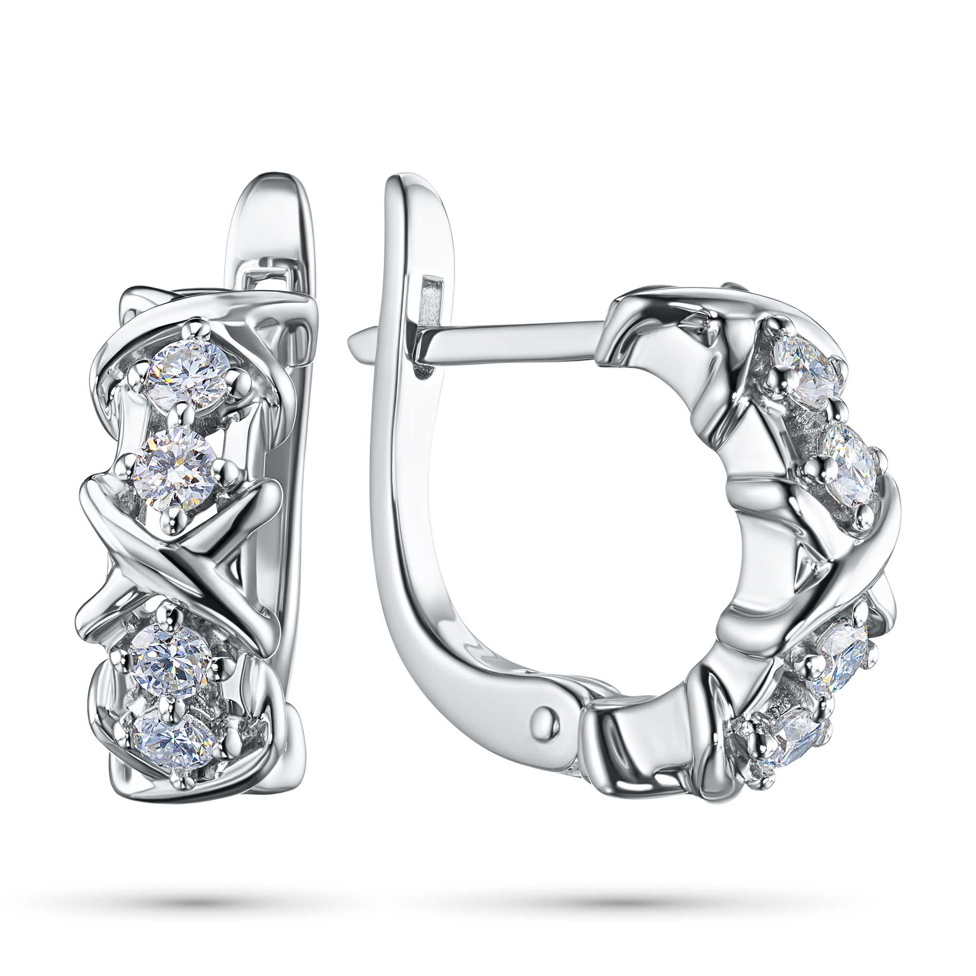 Серьги из серебра э0612сг04201504 ЭПЛ Даймонд 8700002602524