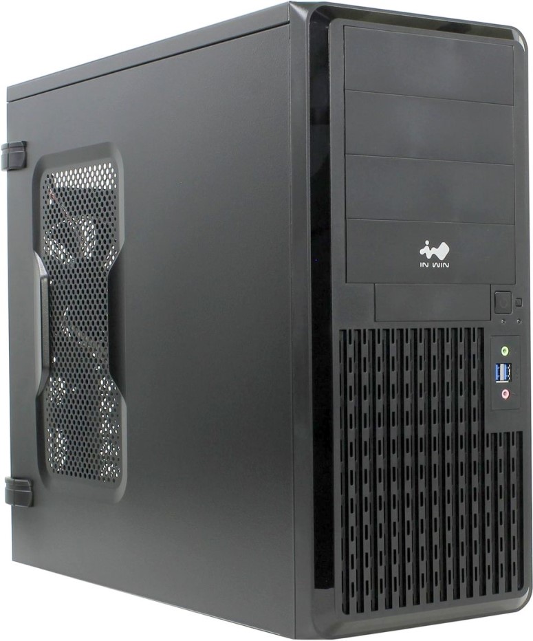 Корпус ATX In Win PE689 6141921 черный, без БП, 2*USB 3.0, audio InWin