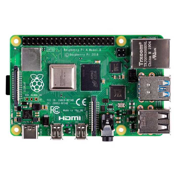 Микрокомпьютер Raspberry Pi 4 Model B 8GB Broadcom BCM2711 ARM Cortex-A72 @ 1.5GHz, 2 x USB 3.0, 2 x USB 2.0, Wi-Fi, Bluetooth Raspberry Pi 4 Model B 8GB / SC0195