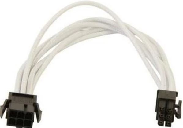 Удлинитель GELID CA-6P-02 6-pin PCI-E, 30см, индивидуальная оплетка, белый