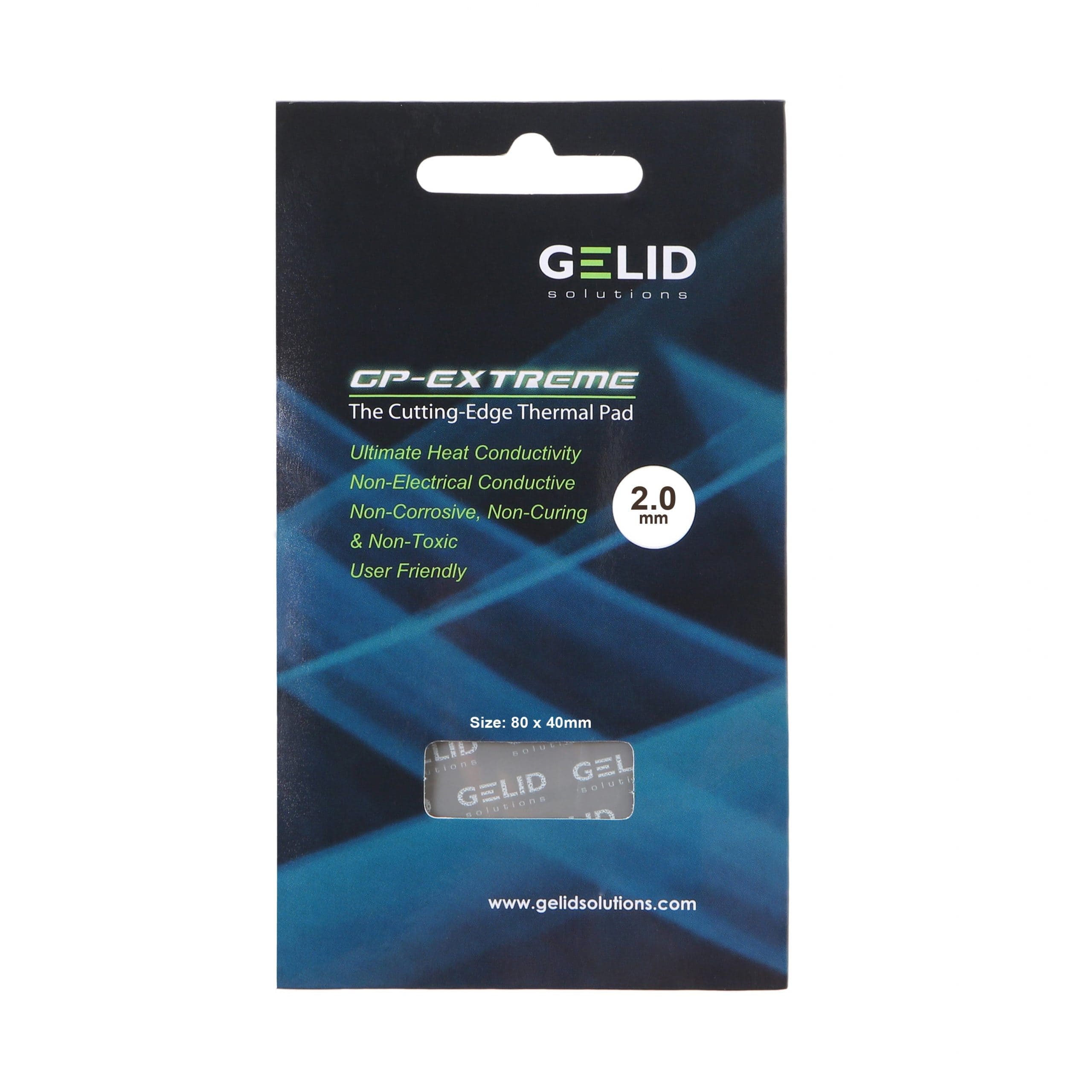Термопрокладка GELID GP-Extreme Thermal Pad TP-GP01-D размер 80x40 мм, толщина 2.0 мм, 12 Вт/мK