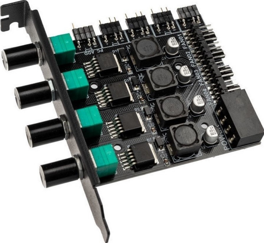Панель управления вентиляторами Lamptron LAMP-CP436DB и подсветкой Fan Controller CP436 RGB SYNC