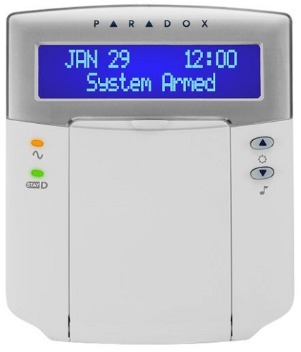 Клавиатура Paradox K32LCD+ 32-символьная, синяя ЖК-клавиатура