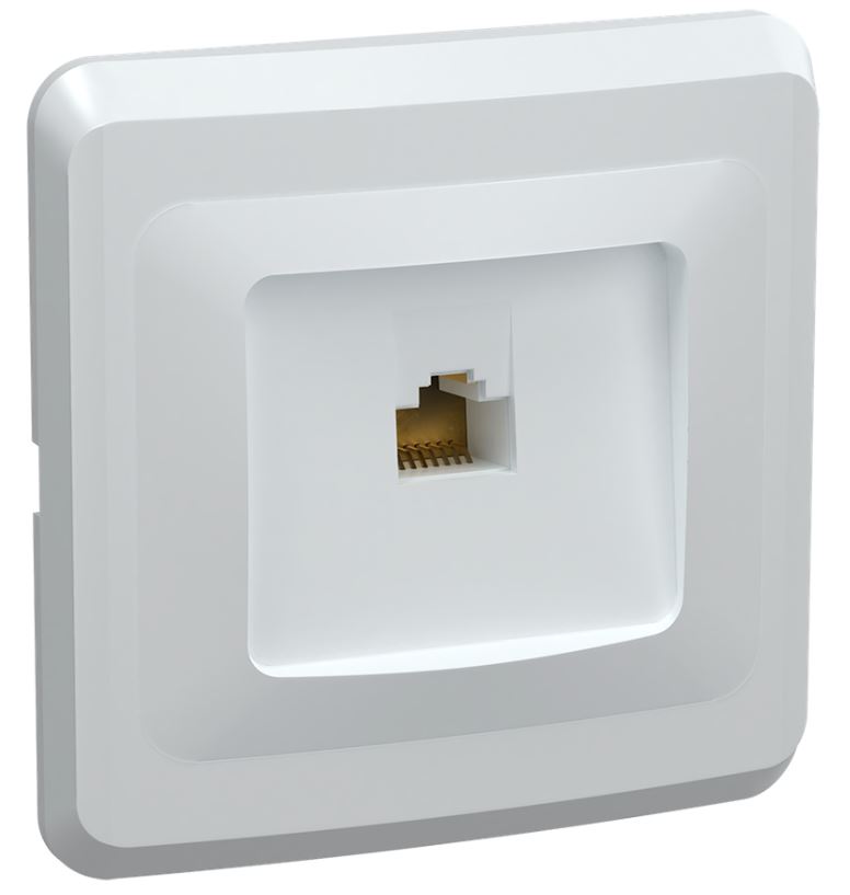 Розетка компьютерная IEK EKV15-K01-DM VEGA RJ45 кат.5е РК10-ВБ белый GENERICA