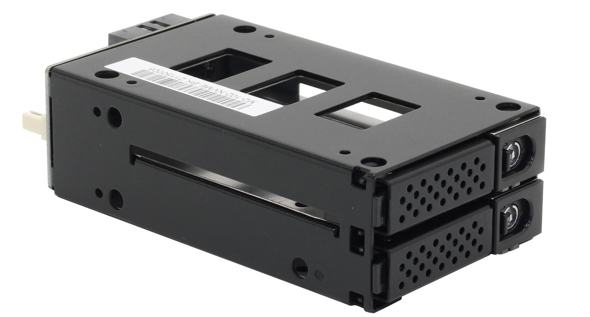 Корзина Procase P2-102-M2-BK 2*M.2 NVMe Gen3 SSD(length 2242/2260/2280 ),PCIe x4 NVMe and PCIe-AHCI M.2 SSD (черный) hotswap mobie rack module (1x exp