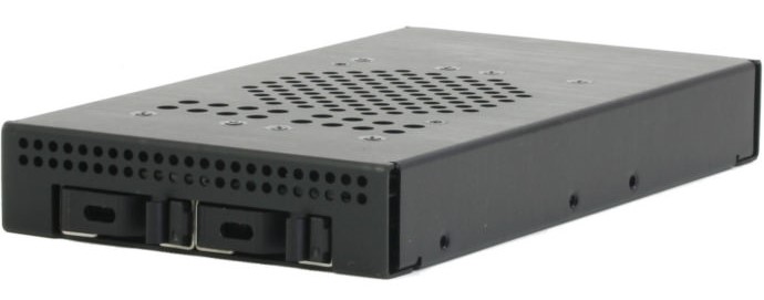 Корзина Procase N2-102-M2-BK 2*M.2 NVMe Gen3 SSD (length 2242/2260/2280), PCIe x4 NVMe and PCIe-AHCI M.2 SSD (черный) hotswap mobie rack module 3.5"