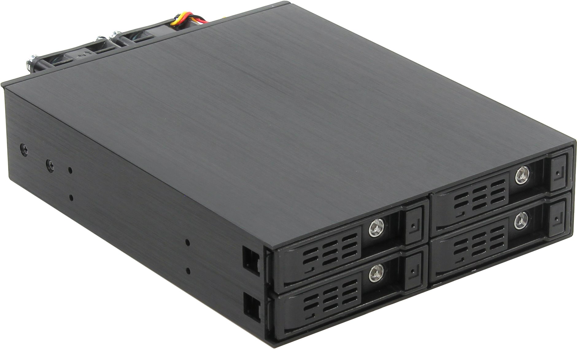 Корзина Procase G2-104-SAS12-BK 4 SATA3/SAS 12G, черный, с замком, hotswap mobie rack module for 2,5" HDD(1x5,25) 2xFAN 40x15mm