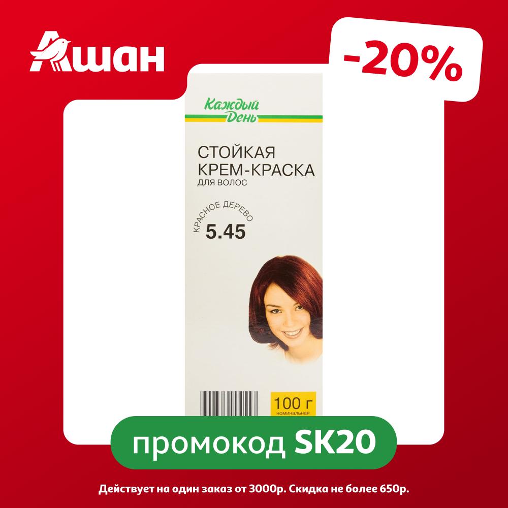 Крем-краска для волос Каждый день Красное дерево тон 5.45, 100 г