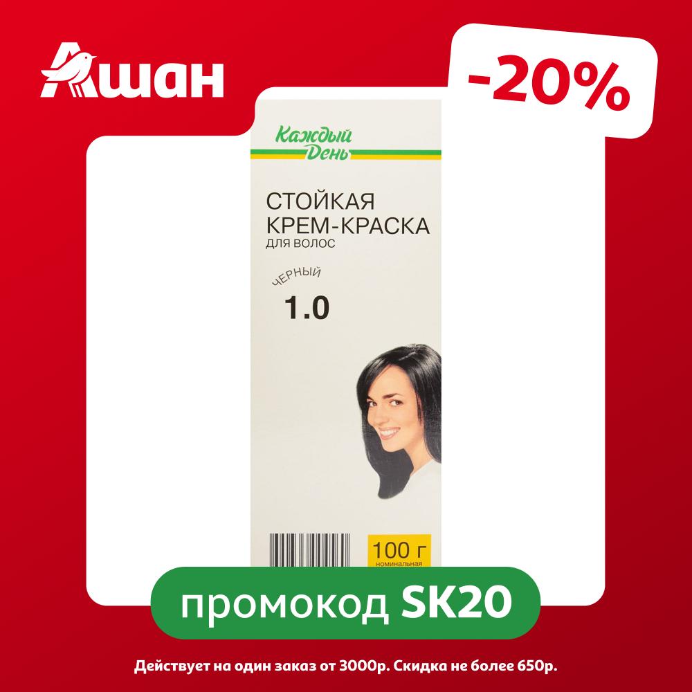 Крем-краска для волос Каждый день Черный тон 1.0, 100 г