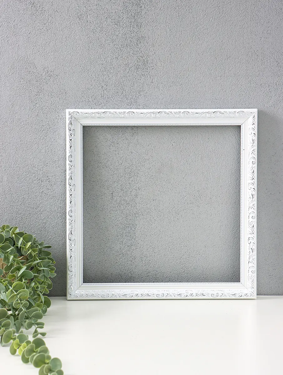 Рама для картин Estelle Classic 30×30 см белая с серебром Keep memories квадратная 30×30 см пластиковая белая с серебром