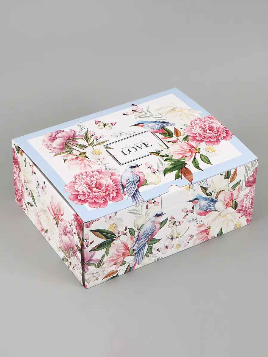Коробка-пенал подарочная Love 30×23×12 см Дарите Счастье подарочная 30×23×12 см белая разноцветная