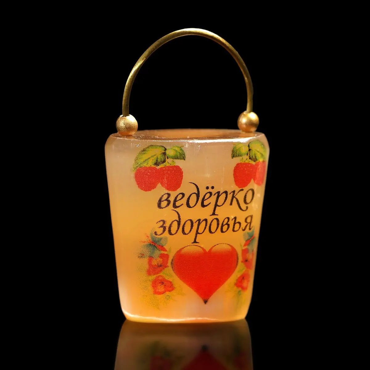 Фигурка-оберег Ведерко здоровья из селенита бежевая GroupPrice