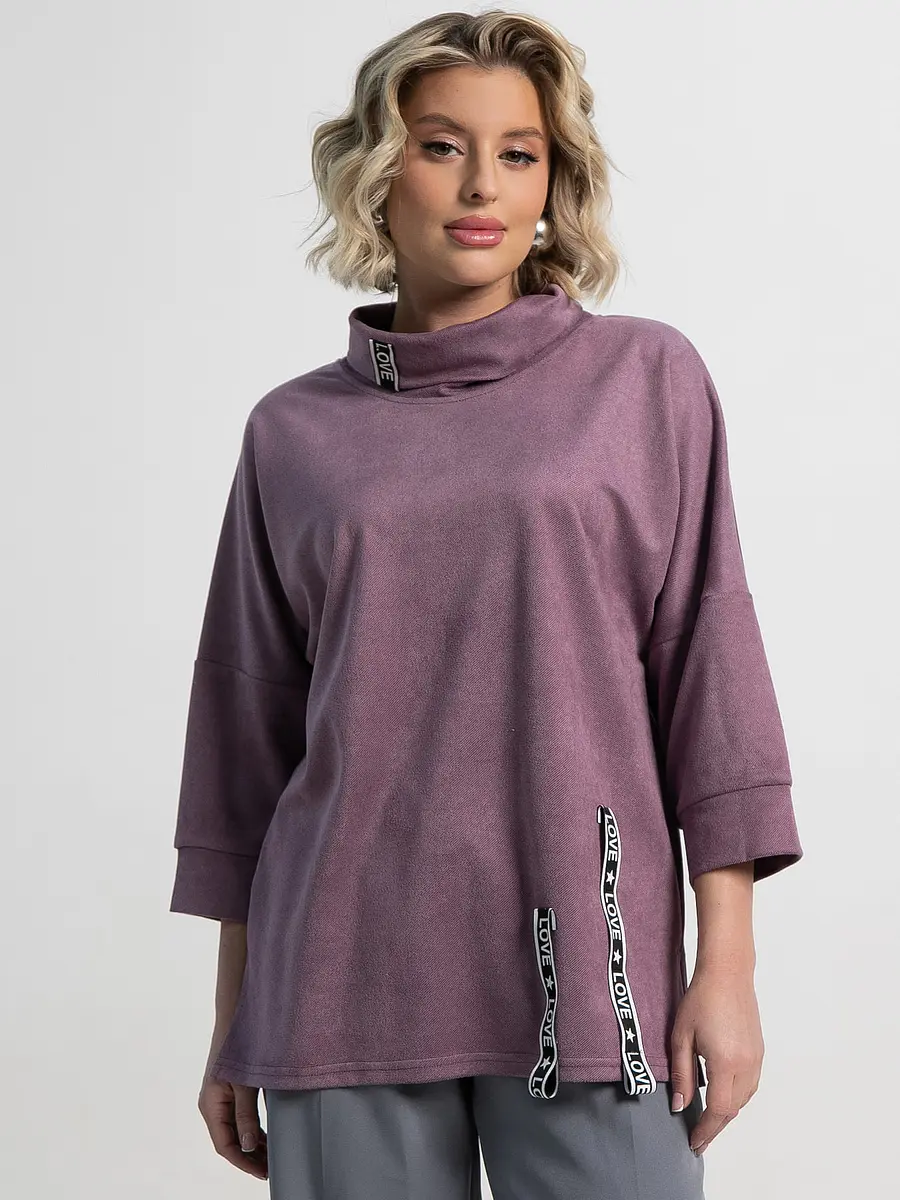 Джемпер LT COLLECTION вельветовый фиолетовый