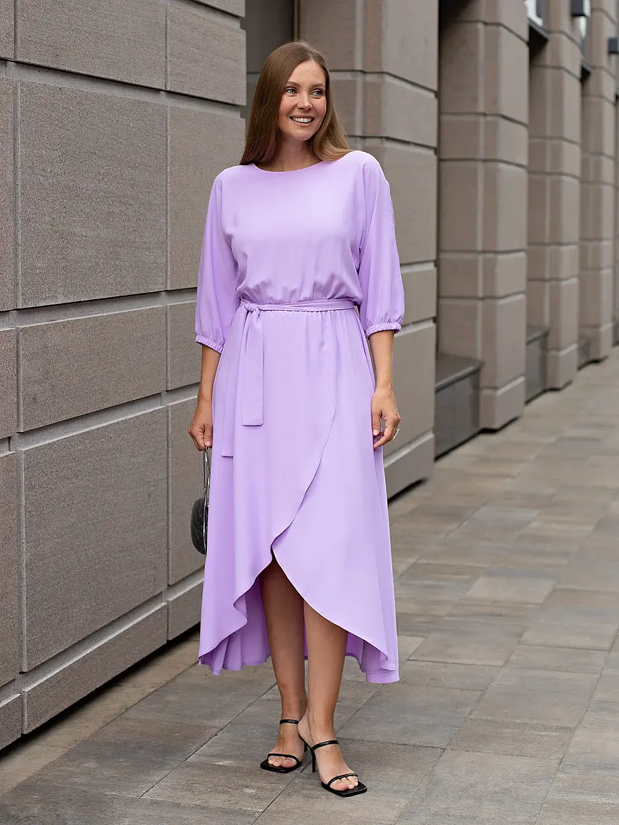 Платье LT Collection макси вечернее фиолетовое