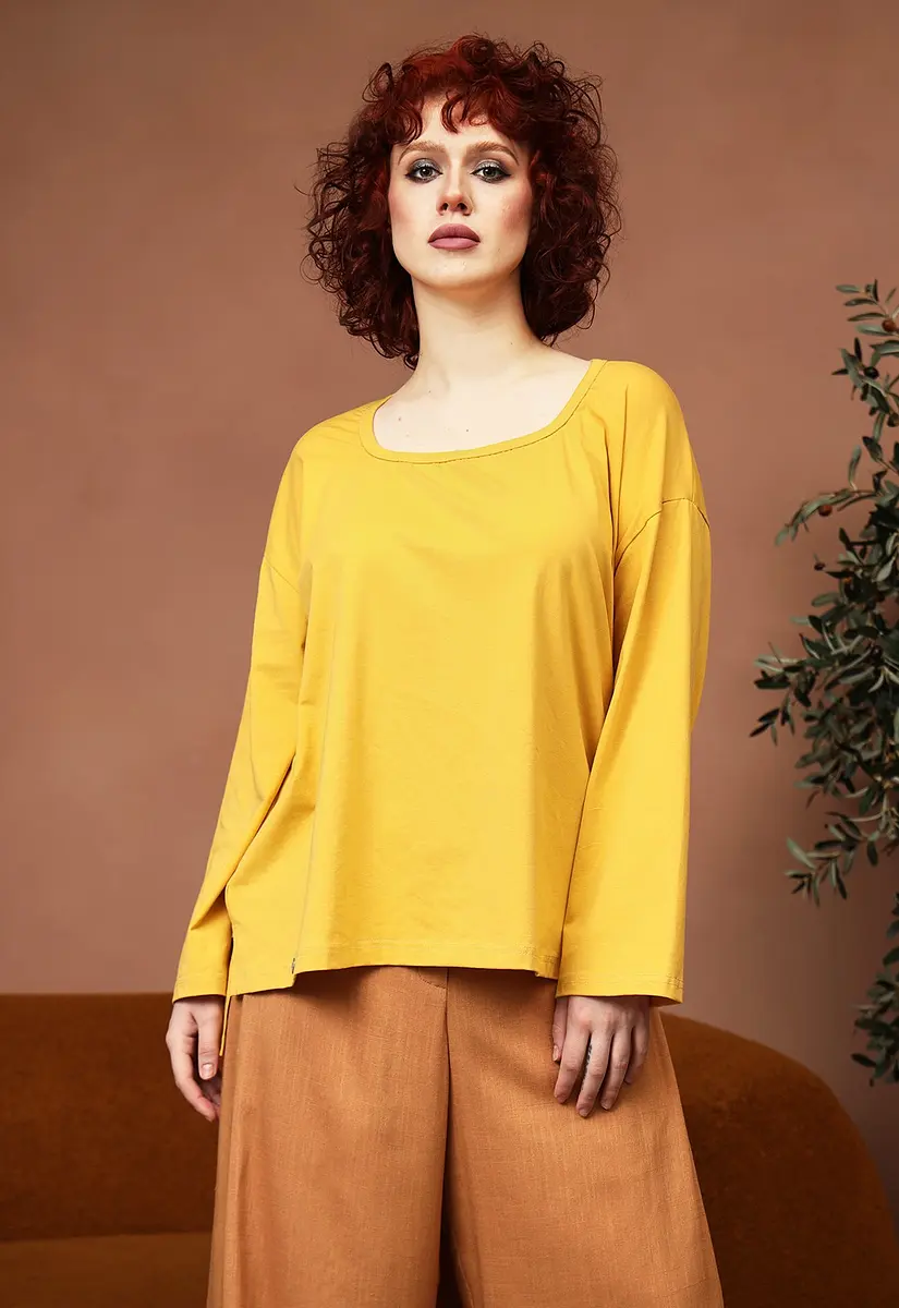 Джемпер Dimma Fashion Studio хлопковый жёлтый