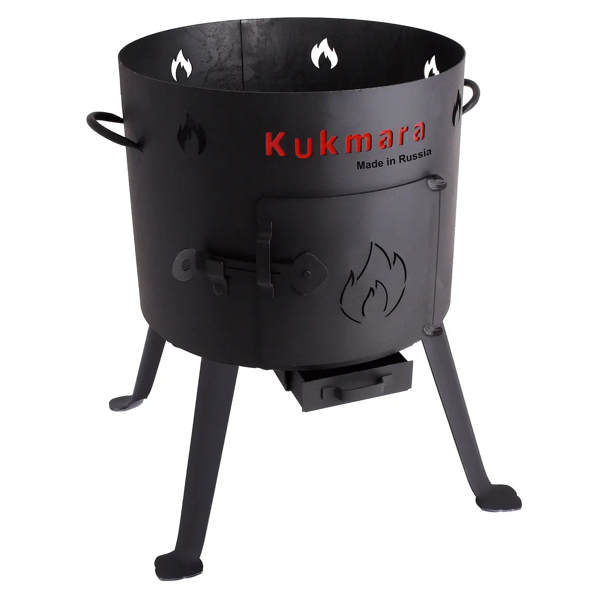 Учаг для казана KUKMARA 4,5 л стальной съёмные ножки габариты 35,5х34,5х34,5 см