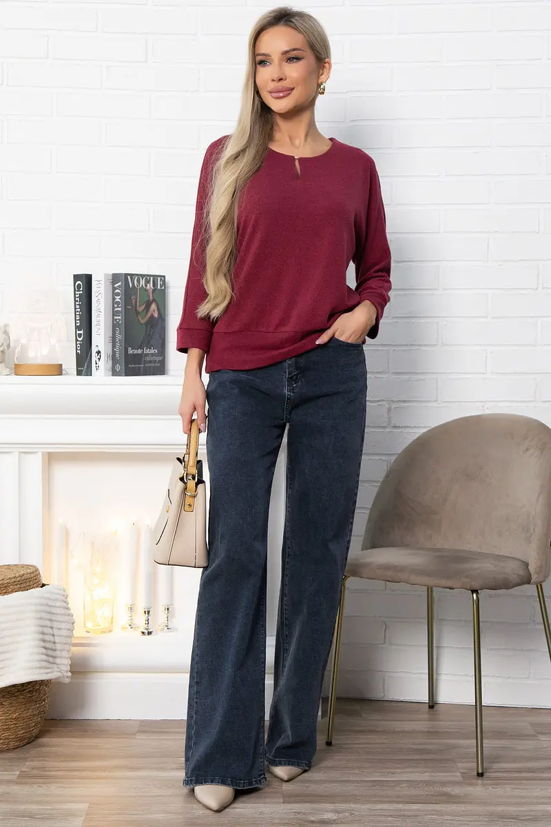 Джемпер LT COLLECTION трикотажный бордовый